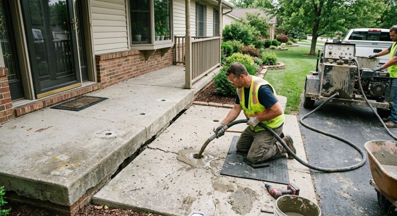 Sunken Patio Repair in West Des Moines, IA
