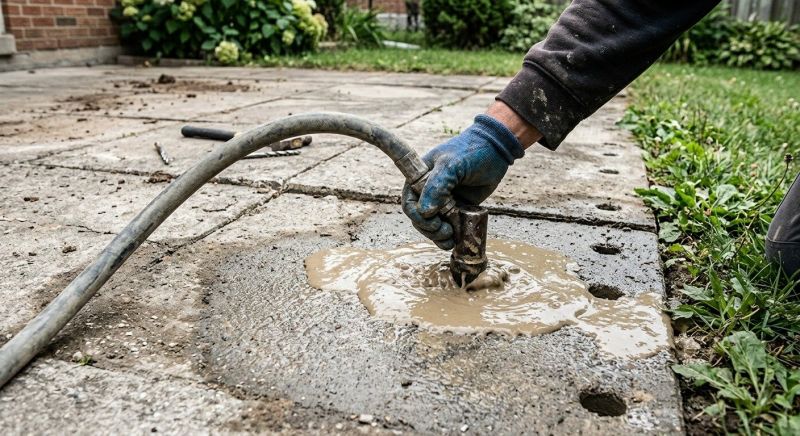 Sunken Patio Repair in West Des Moines, IA